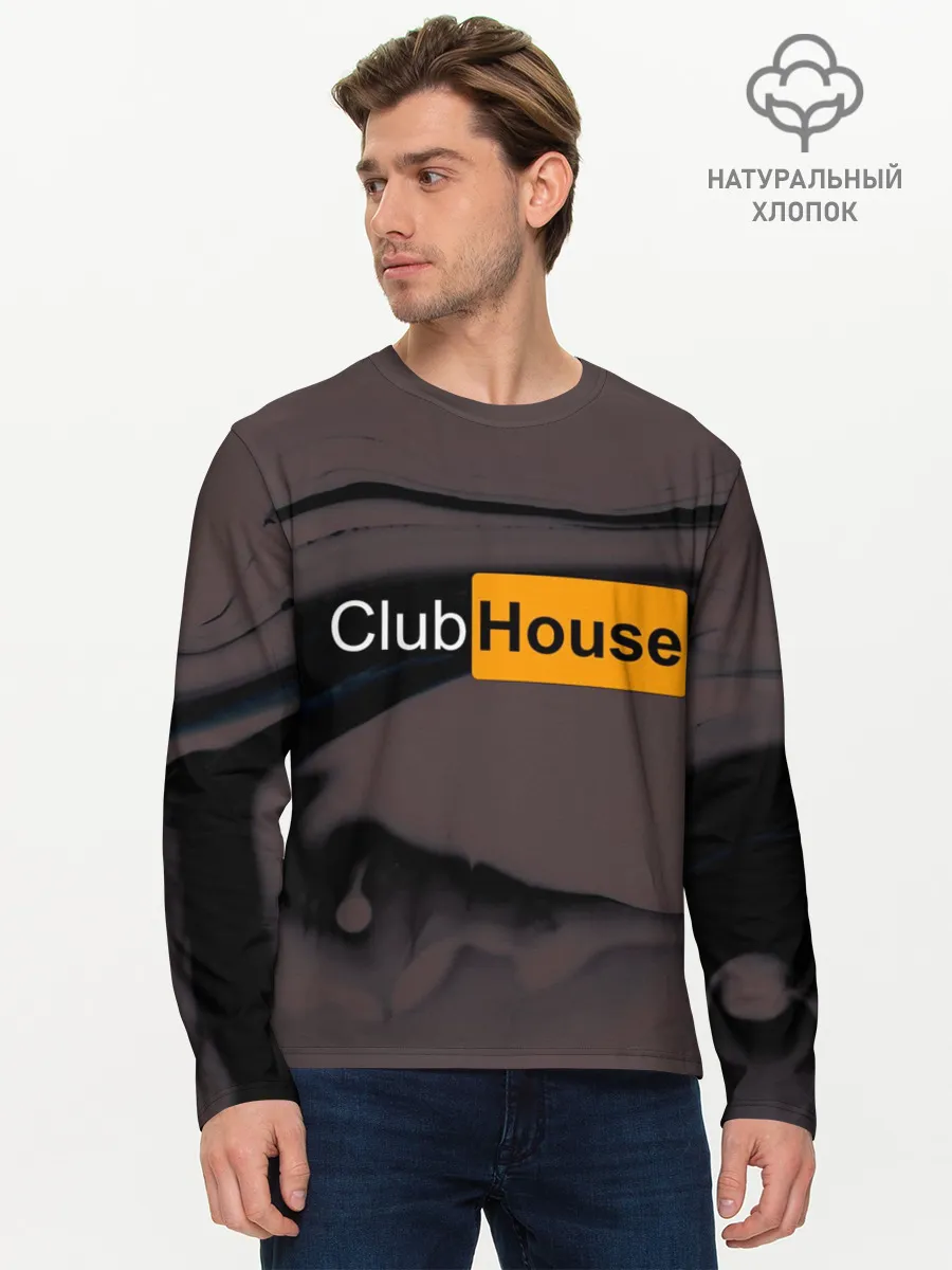 Мужской лонгслив базовый / Clubhouse Pornhub | Клабхаус