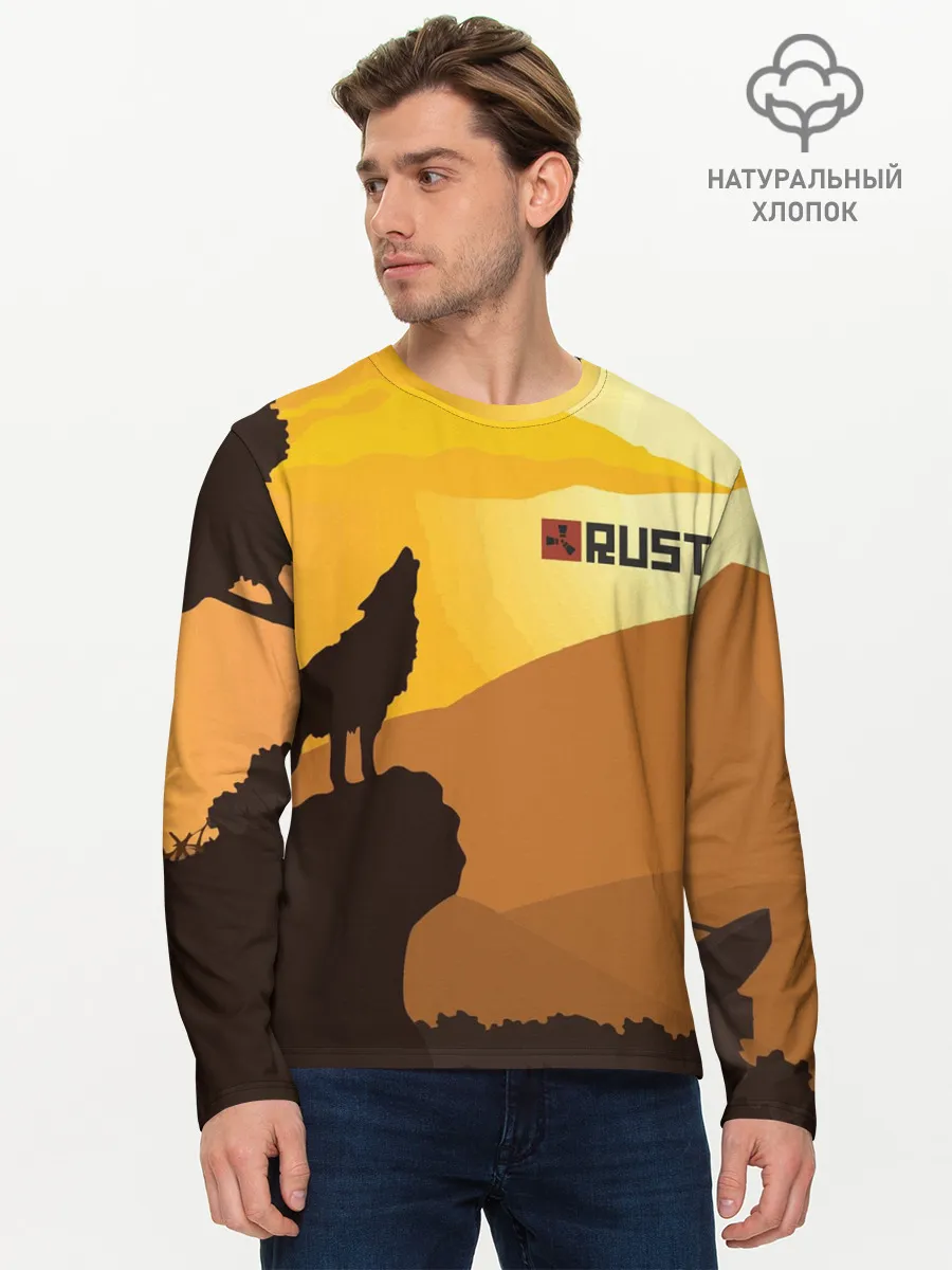Мужской лонгслив базовый / Rust