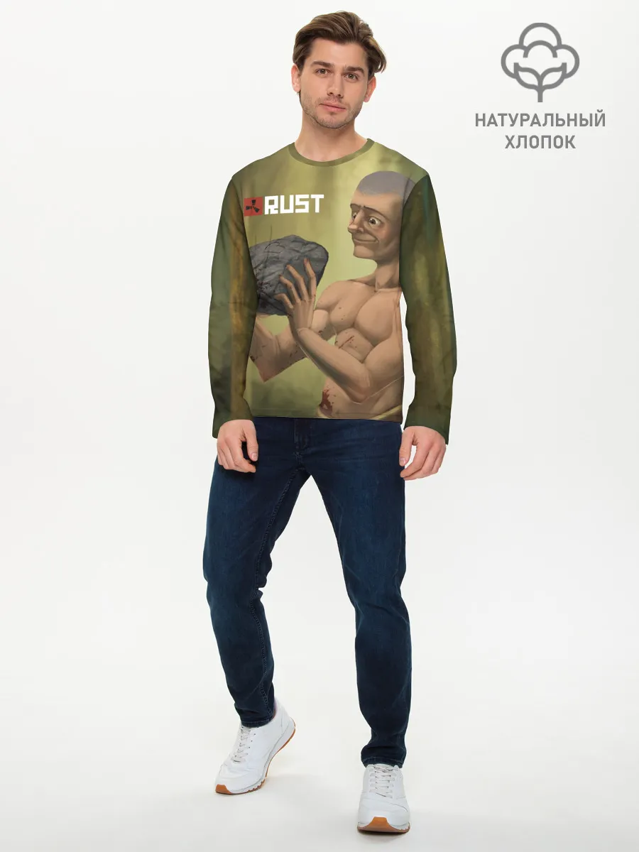 Мужской лонгслив базовый / Rust