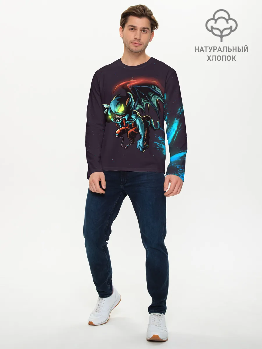 Мужской лонгслив базовый / Найт сталкер | Dota 2