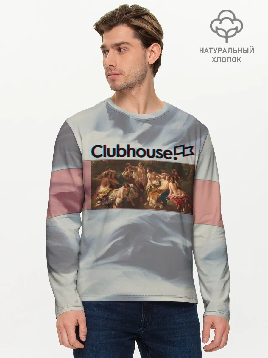 Мужской лонгслив базовый / Clubhouse Welcome | Клабхаус