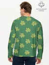 Мужской лонгслив базовый / Узор на День святого Патрика