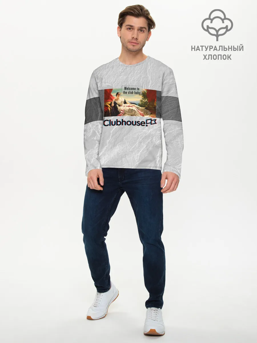 Мужской лонгслив базовый / Clubhouse Welcome | Клабхаус