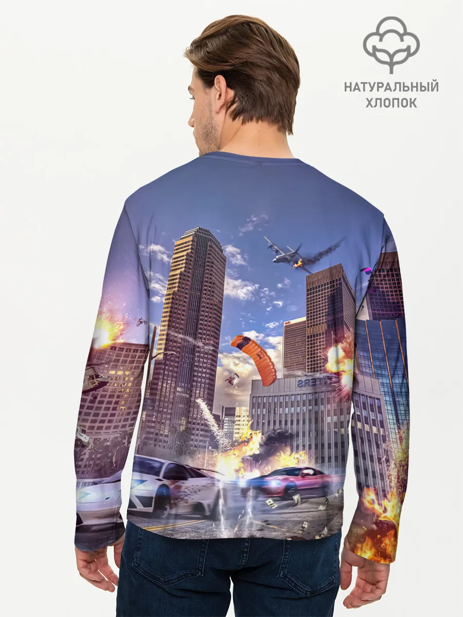 Мужской лонгслив базовый / ЭКШЕН Grand Theft Auto V