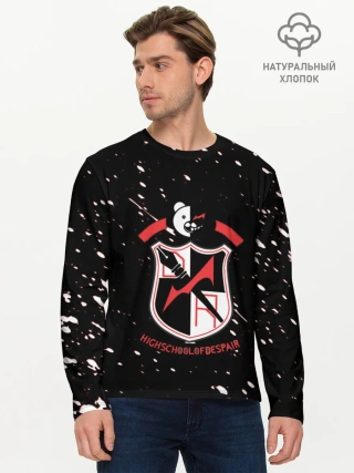 Мужской лонгслив базовый / danganronpa logo