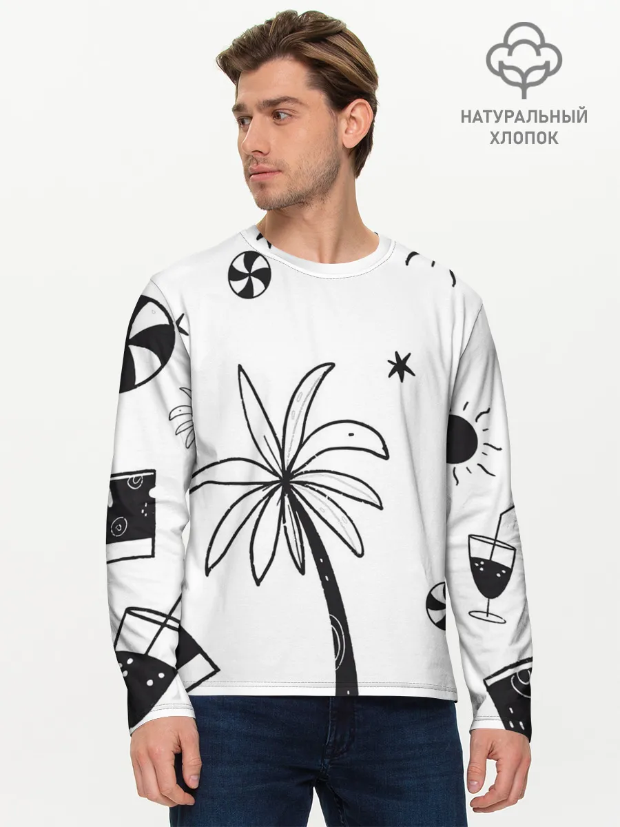 Мужской лонгслив базовый / Летние вайбы