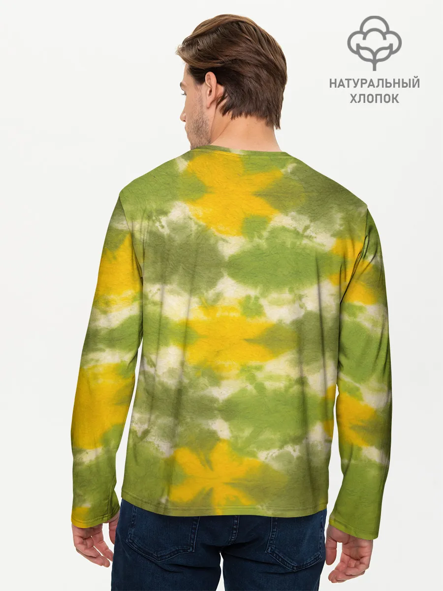 Мужской лонгслив базовый / разводы краски