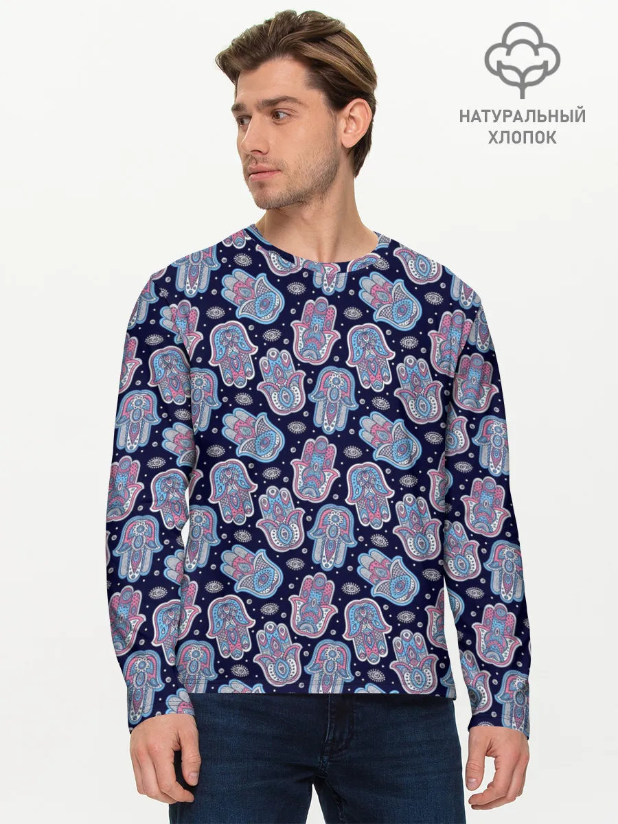 Мужской лонгслив базовый / Хамса