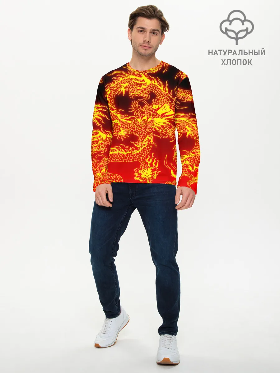 Мужской лонгслив базовый / ДРАКОН