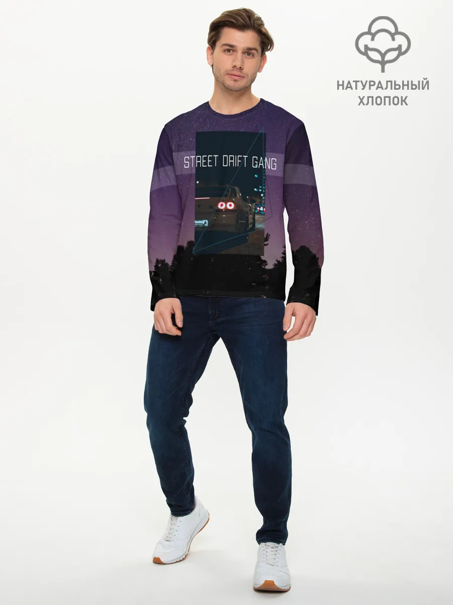 Мужской лонгслив базовый / Street Drift Gang | Дрифт