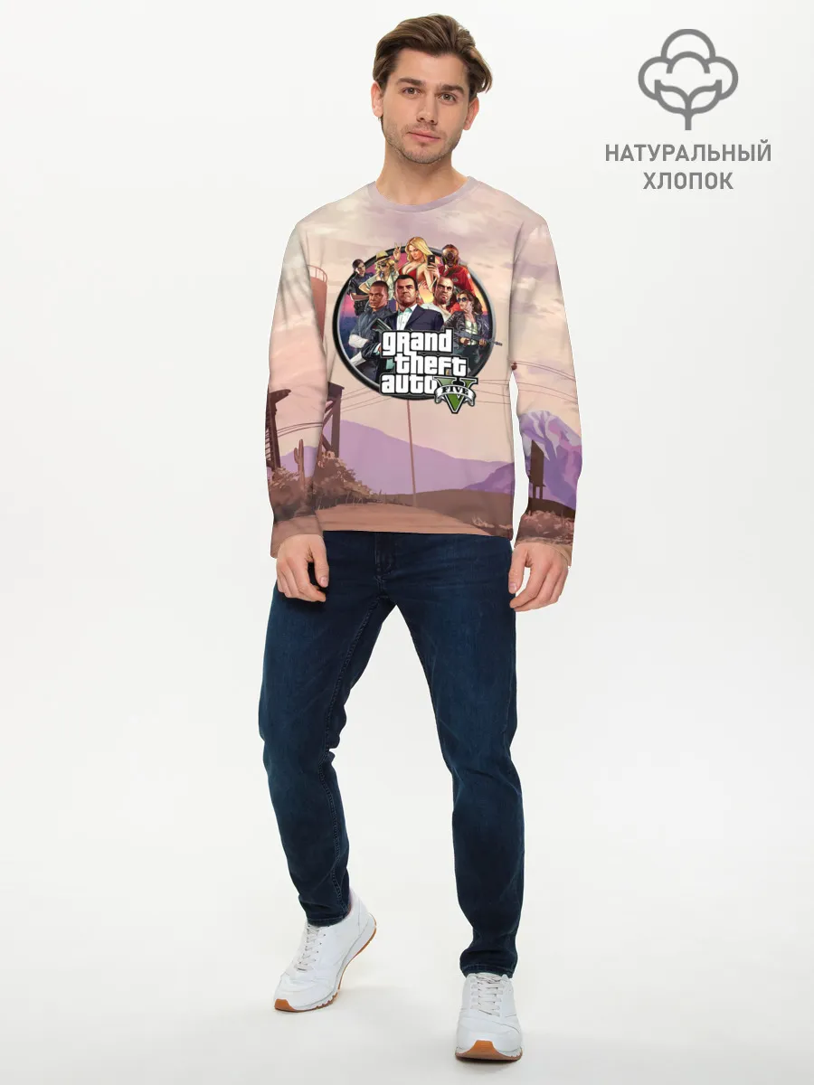 Мужской лонгслив базовый / Grand Theft Auto 5 персонажи