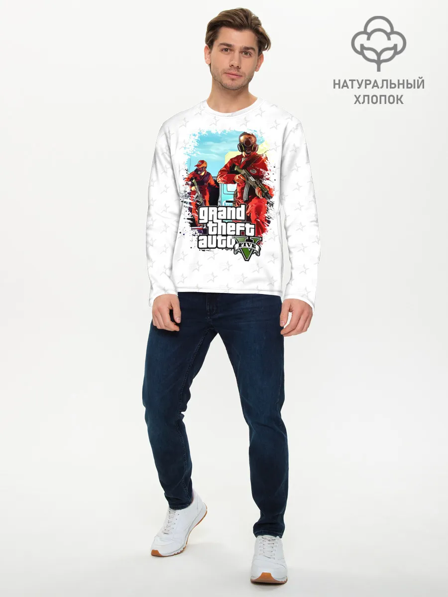 Мужской лонгслив базовый / Grand Theft Auto ограбление