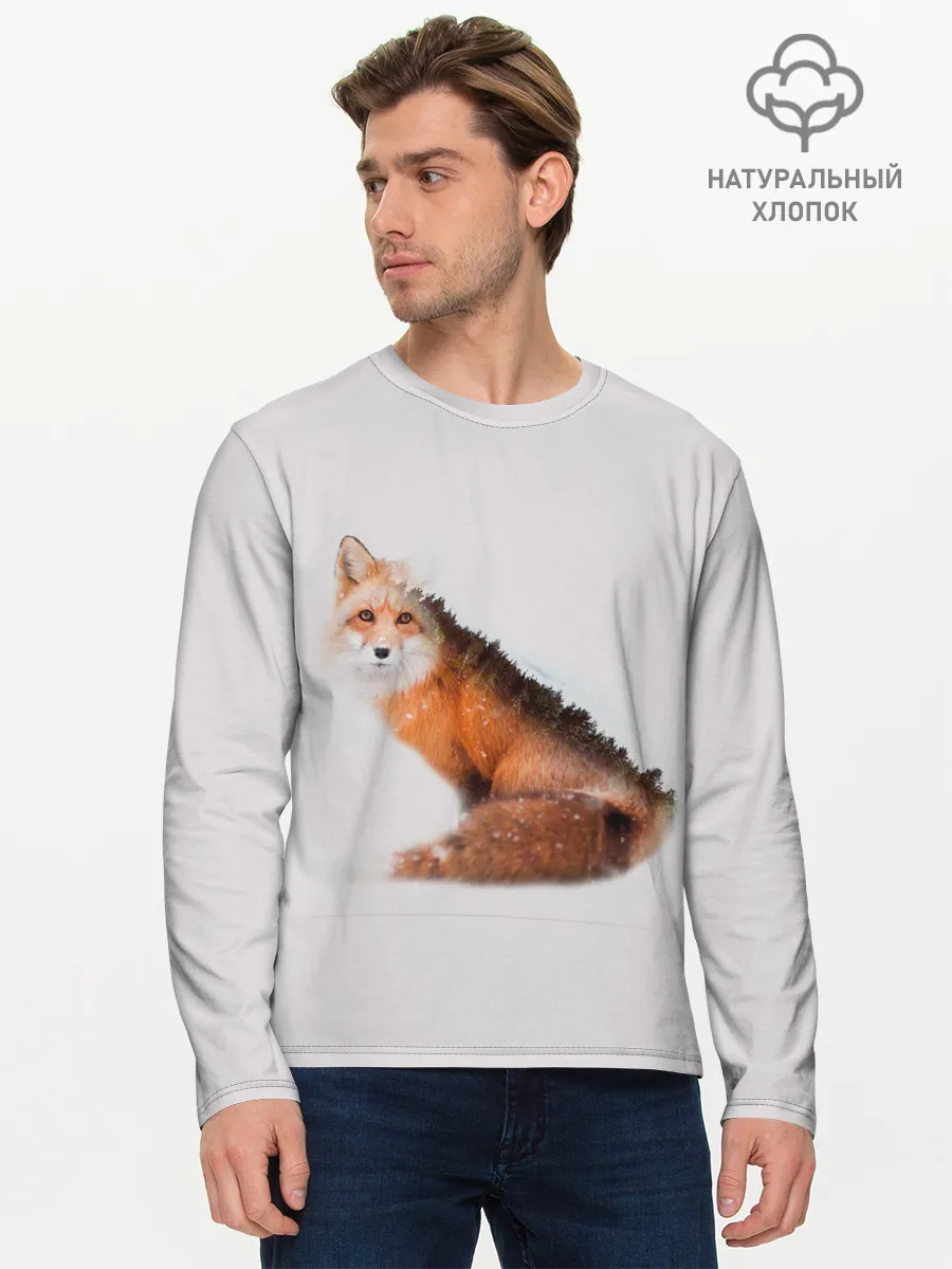 Мужской лонгслив базовый / Лисица
