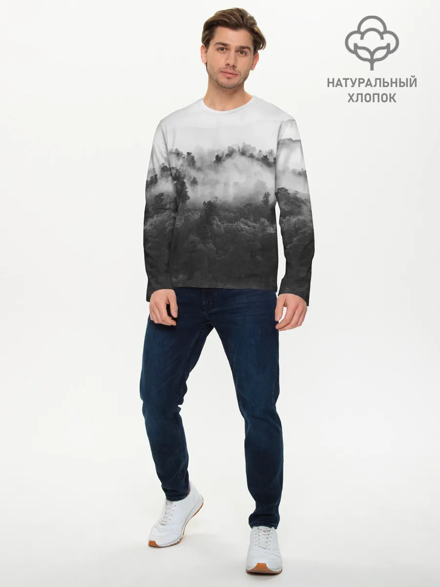 Мужской лонгслив базовый / Лес