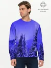 Мужской лонгслив базовый / Зимний лес