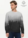 Мужской лонгслив базовый / Туманный лес