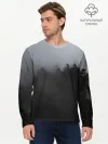 Мужской лонгслив базовый / Лес в дыму