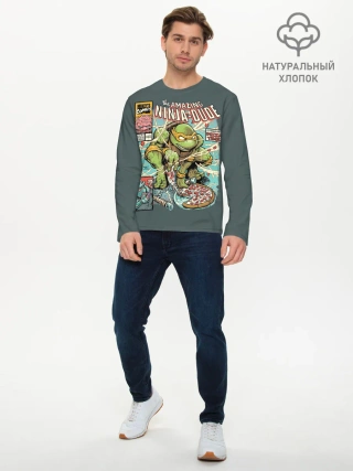 Мужской лонгслив базовый / Микеланджело