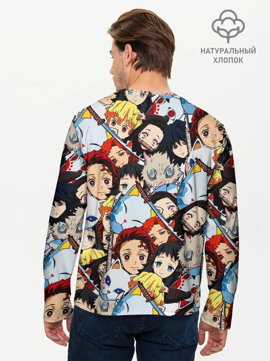 Мужской лонгслив базовый / КЛИНОК, РАССЕКАЮЩИЙ ДЕМОНОВ