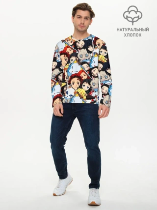 Мужской лонгслив базовый / КЛИНОК, РАССЕКАЮЩИЙ ДЕМОНОВ