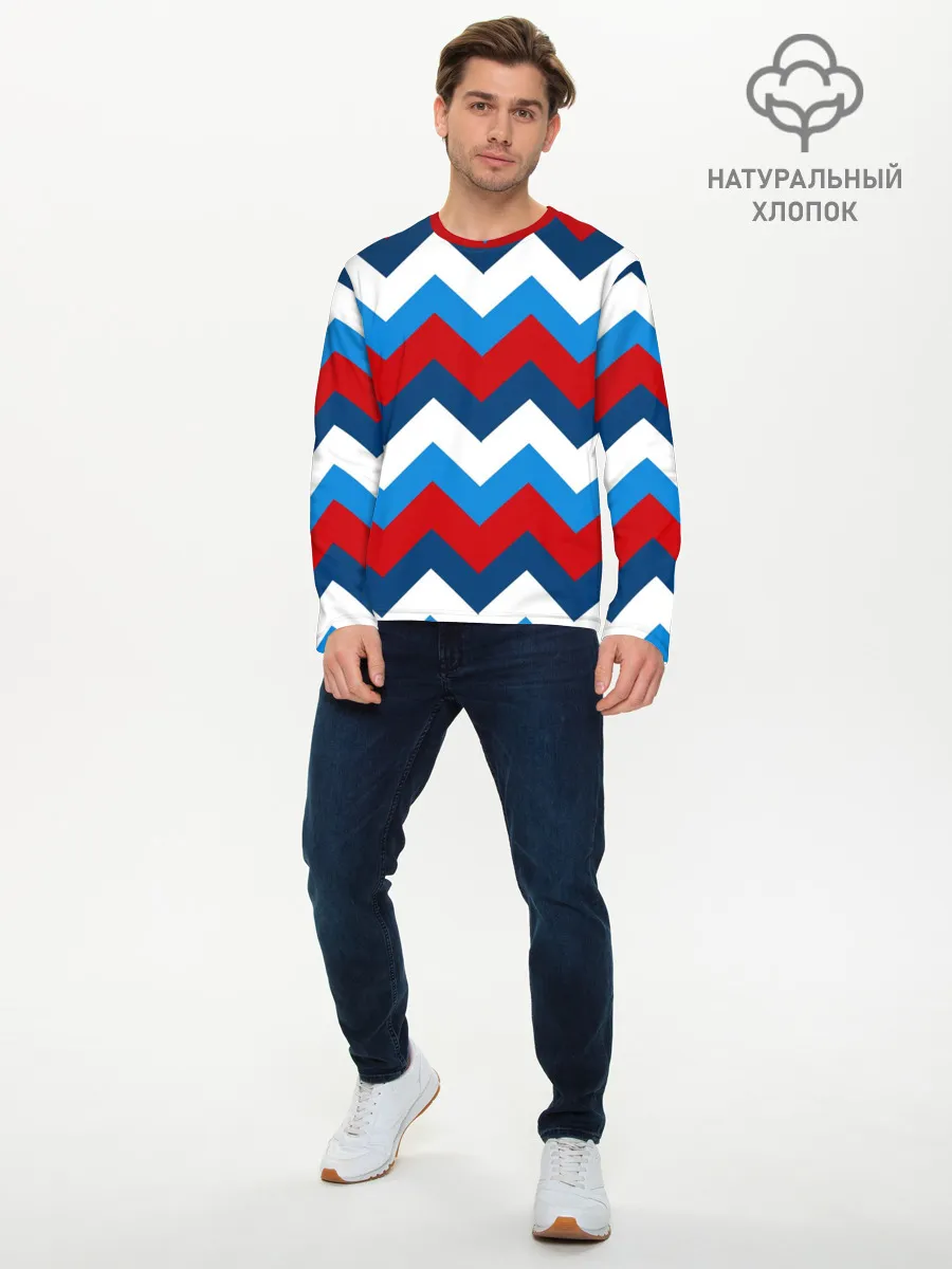 Мужской лонгслив базовый / Зигзаг