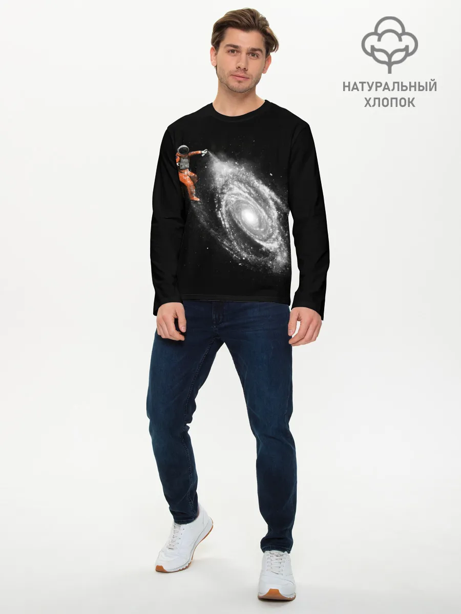 Мужской лонгслив базовый / Художник Космонавт