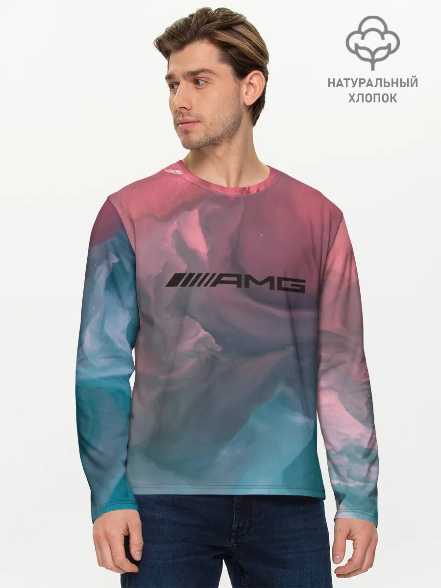 Мужской лонгслив базовый / MERCEDES AMG | МЕРСЕДЕС АМГ