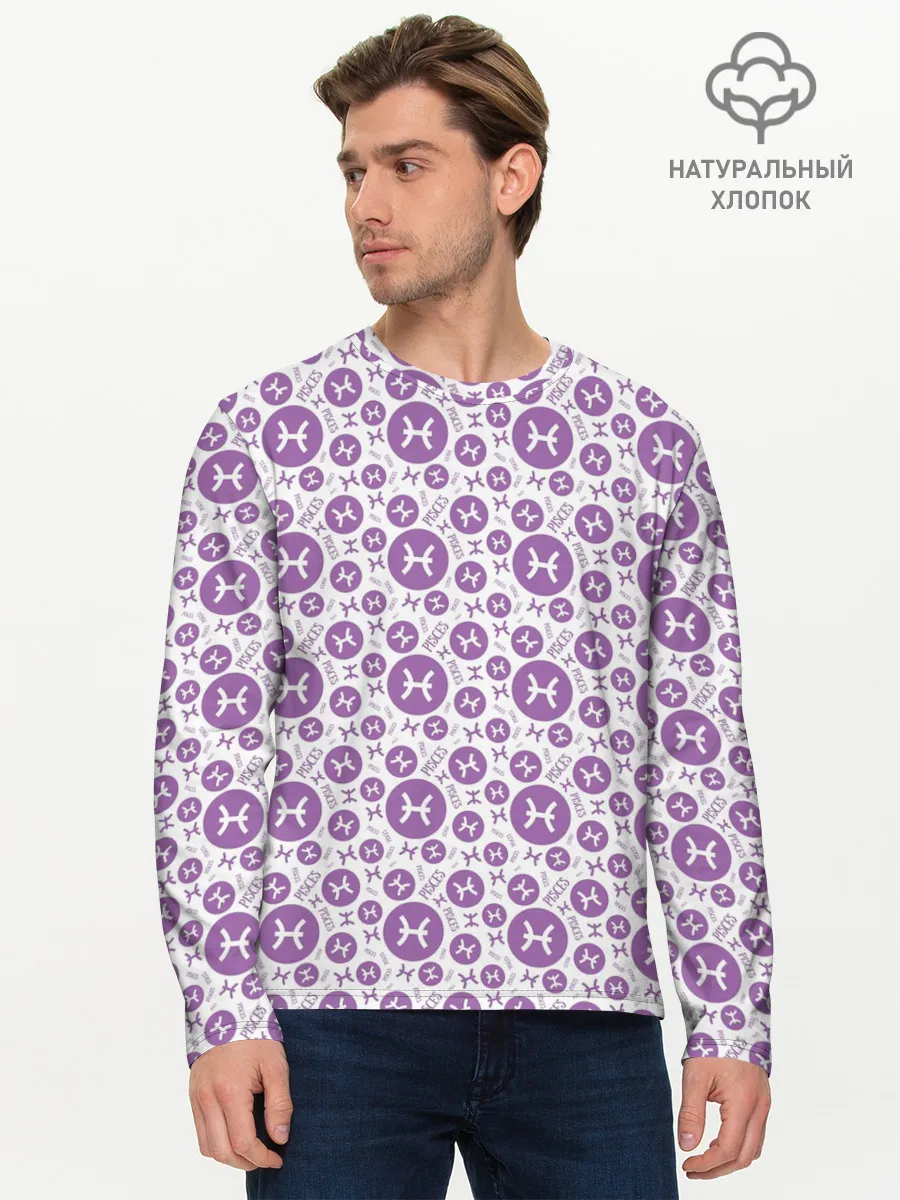 Мужской лонгслив базовый / Рыбы