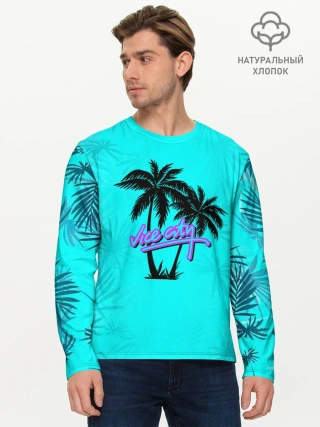 Мужской лонгслив базовый / GTA Vice City гавайка