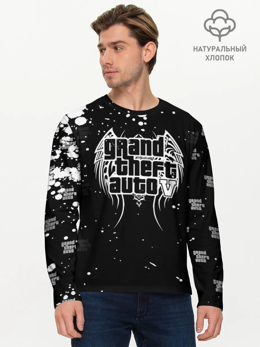 Мужской лонгслив базовый / Grand Theft Auto крылья