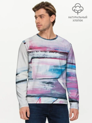 Мужской лонгслив базовый / Цветные мелки
