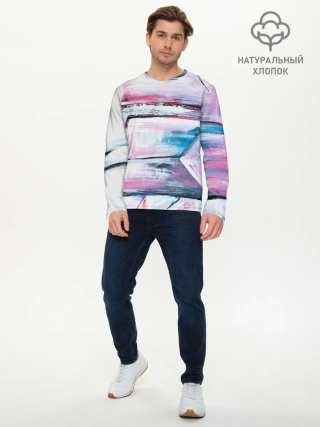 Мужской лонгслив базовый / Цветные мелки
