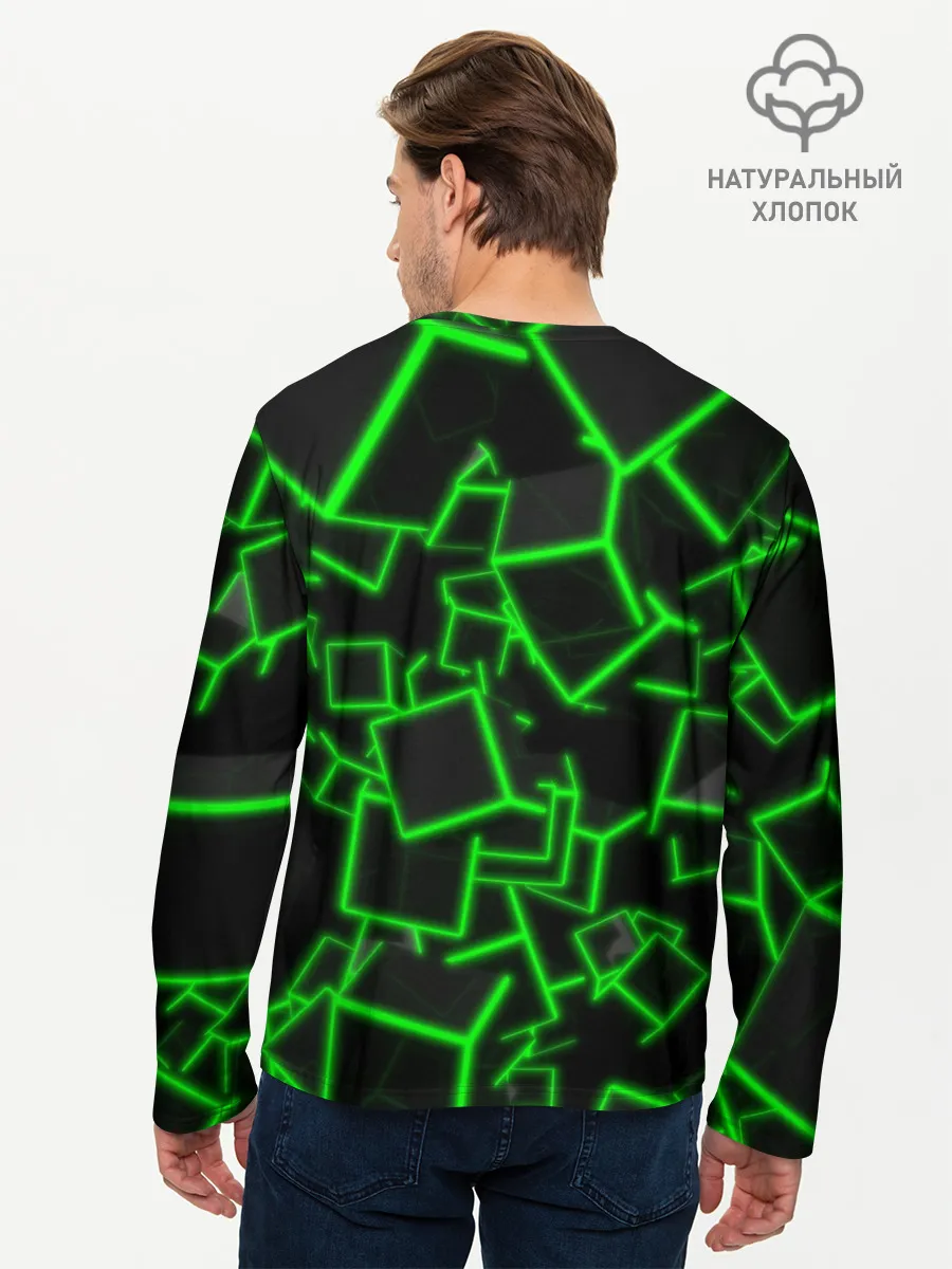 Мужской лонгслив базовый / Cyber cube