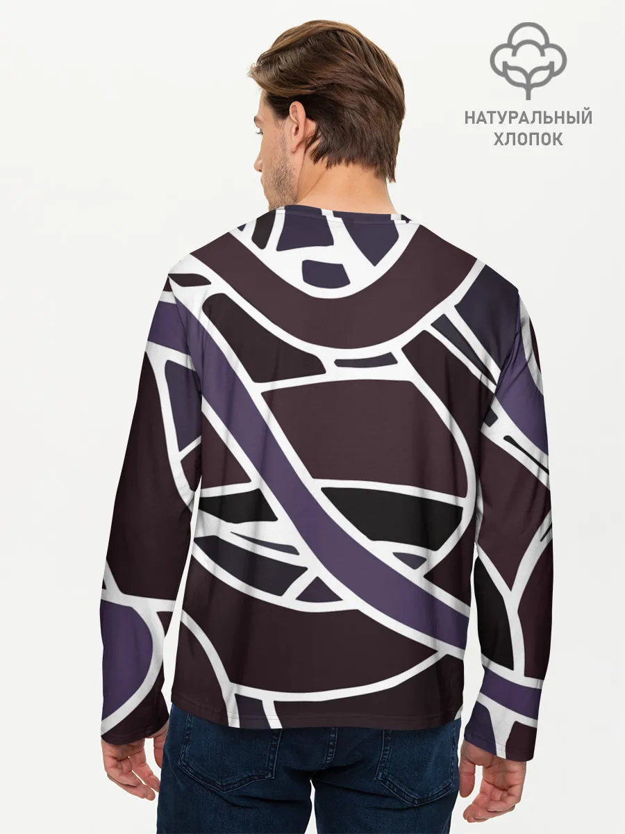 Мужской лонгслив базовый / Линейная текстура