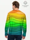 Мужской лонгслив базовый / Цветные волны