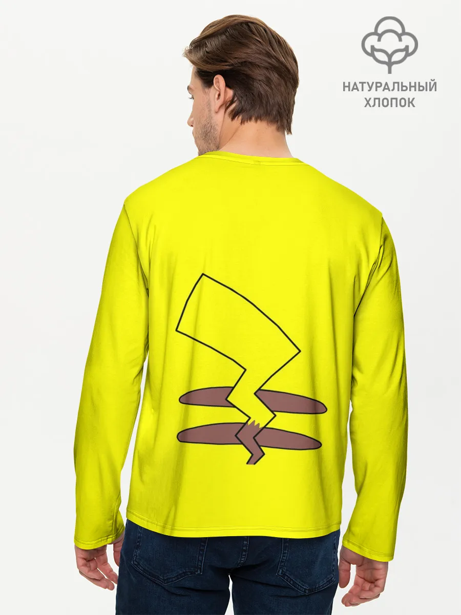 Мужской лонгслив базовый / Пикачу с хвостом