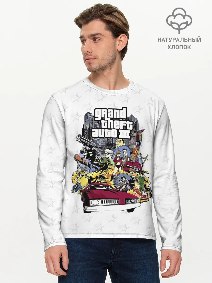 Мужской лонгслив базовый / Grand Theft Auto iii