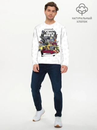 Мужской лонгслив базовый / Grand Theft Auto iii