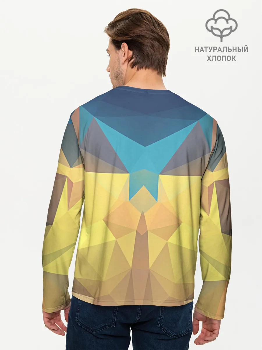 Мужской лонгслив базовый / Абстрактная Геометрия