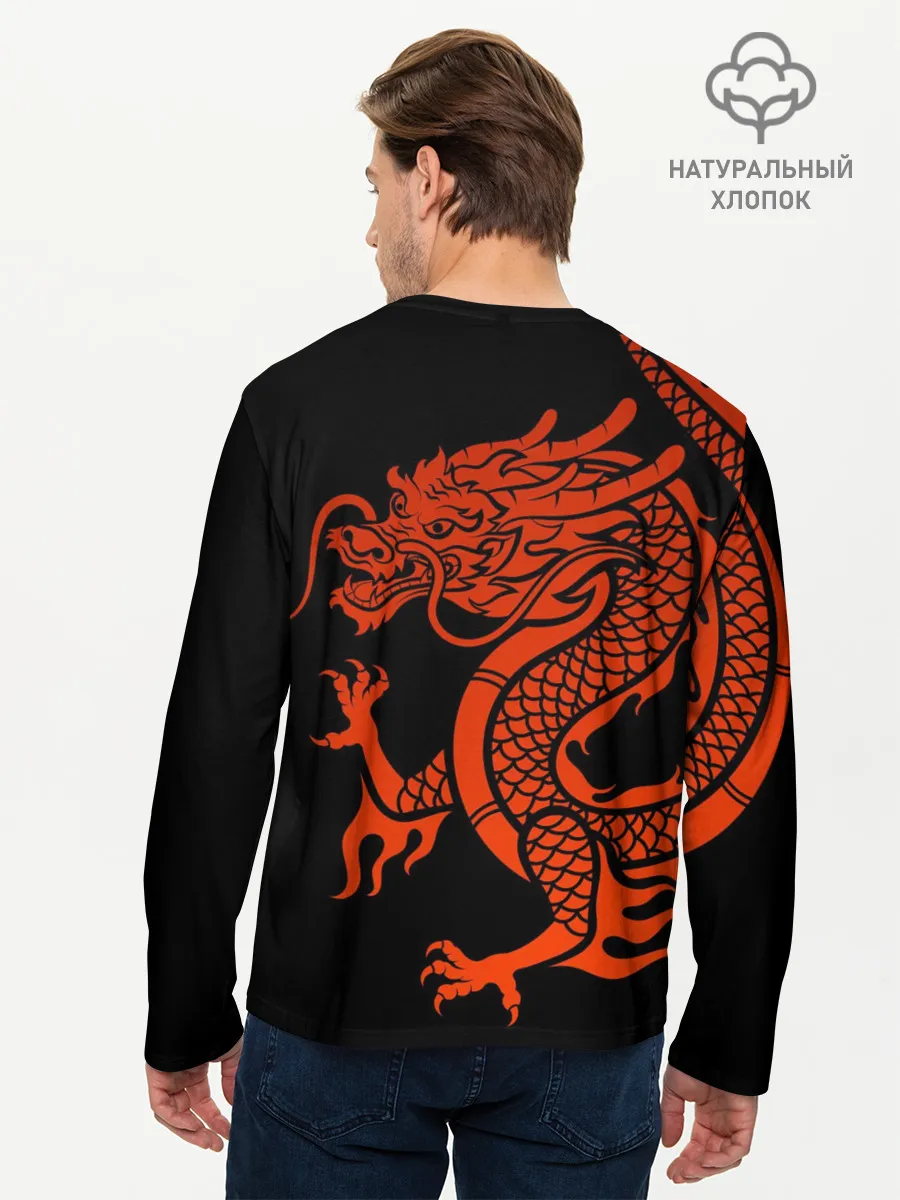 Мужской лонгслив базовый / RED CHINA DRAGON