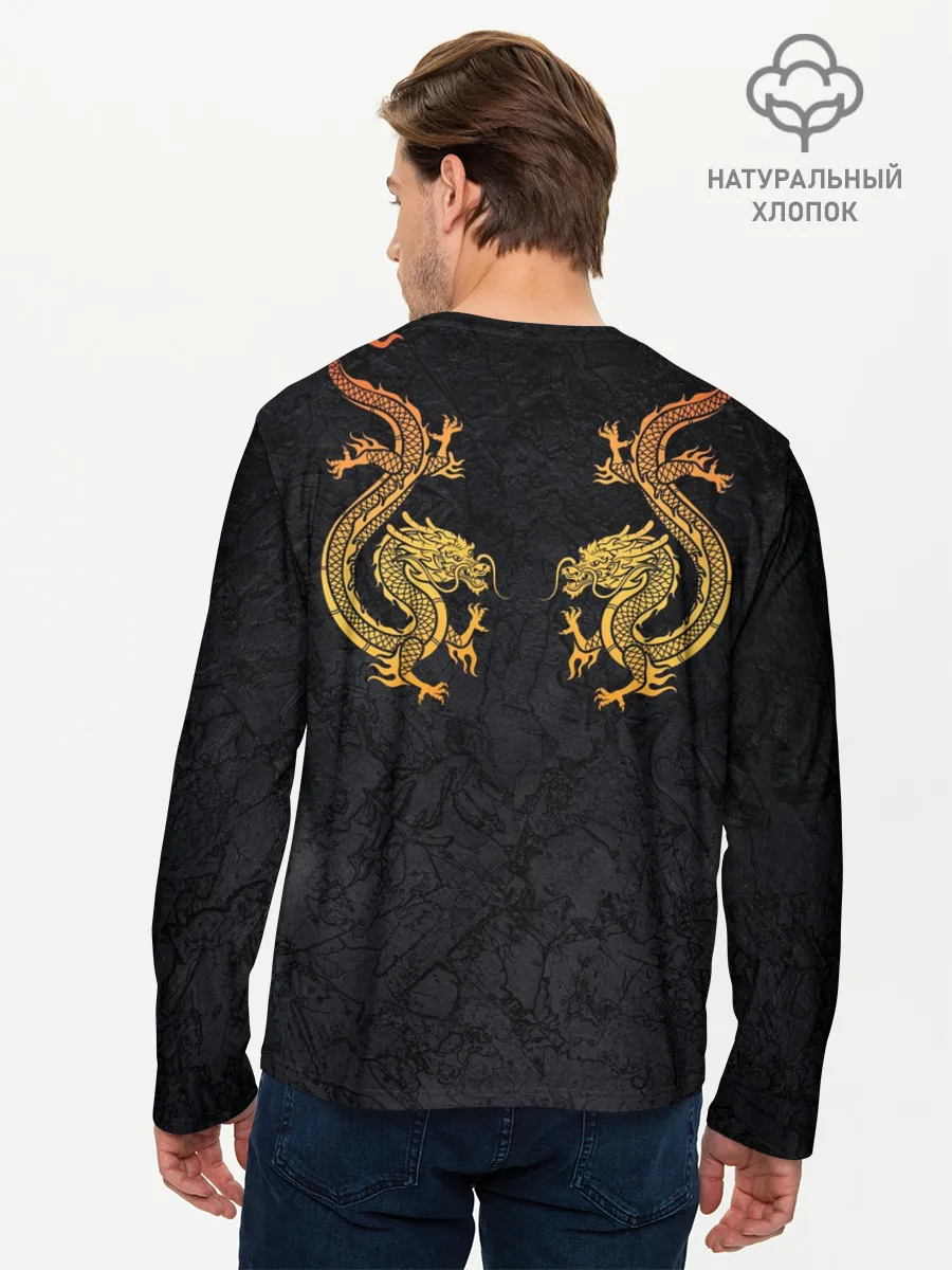 Мужской лонгслив базовый / GOLD CHINA DRAGONS