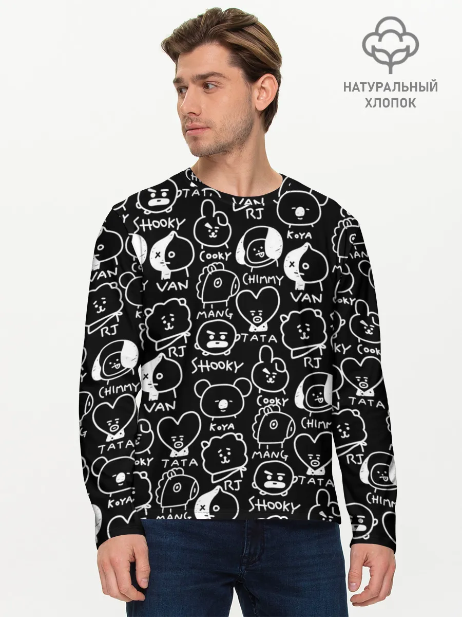Мужской лонгслив базовый / BTS | BT21