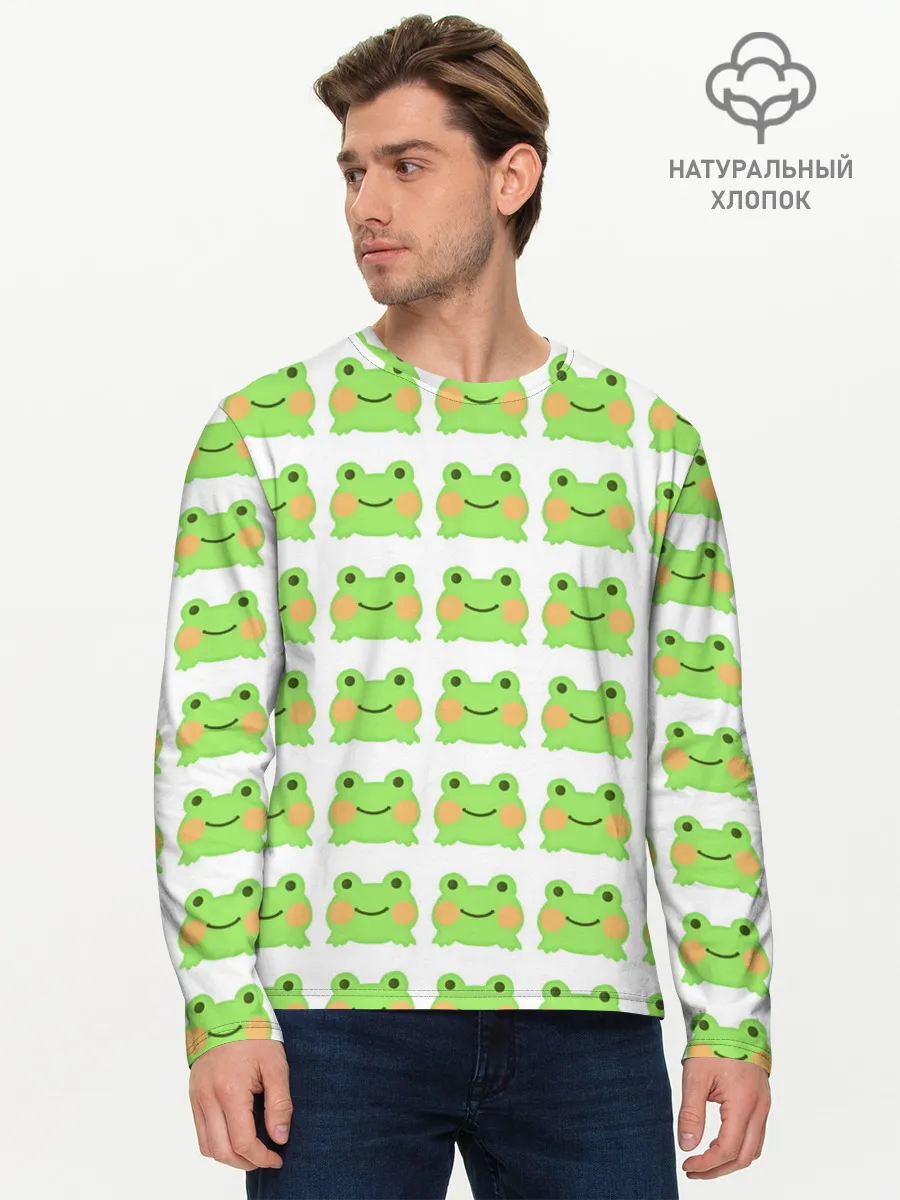 Мужской лонгслив базовый / лягушка
