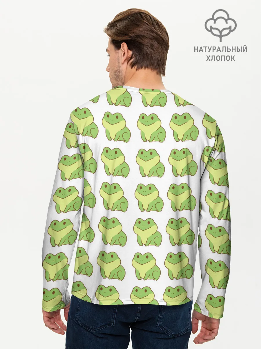 Мужской лонгслив базовый / лягушки
