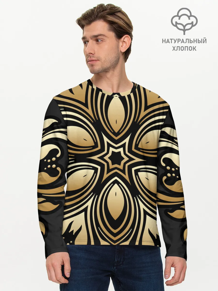 Мужской лонгслив базовый / золото