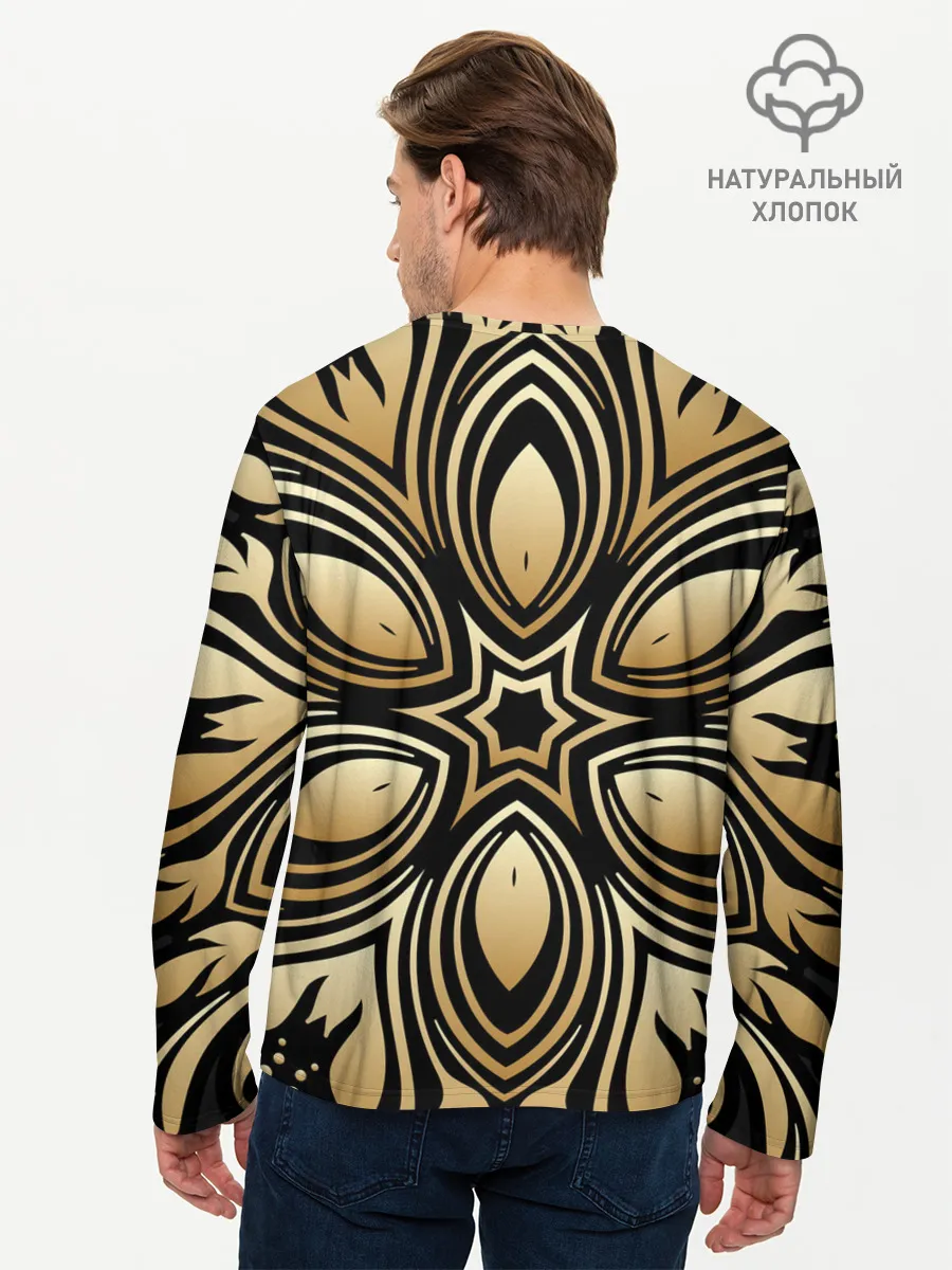 Мужской лонгслив базовый / золото