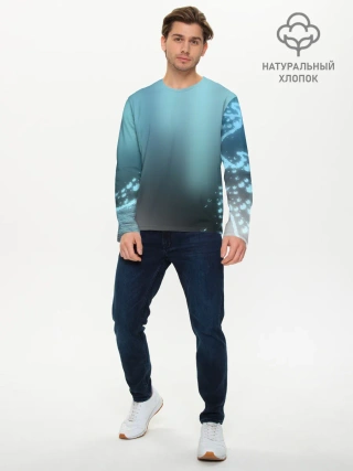 Мужской лонгслив базовый / Водяные свечения
