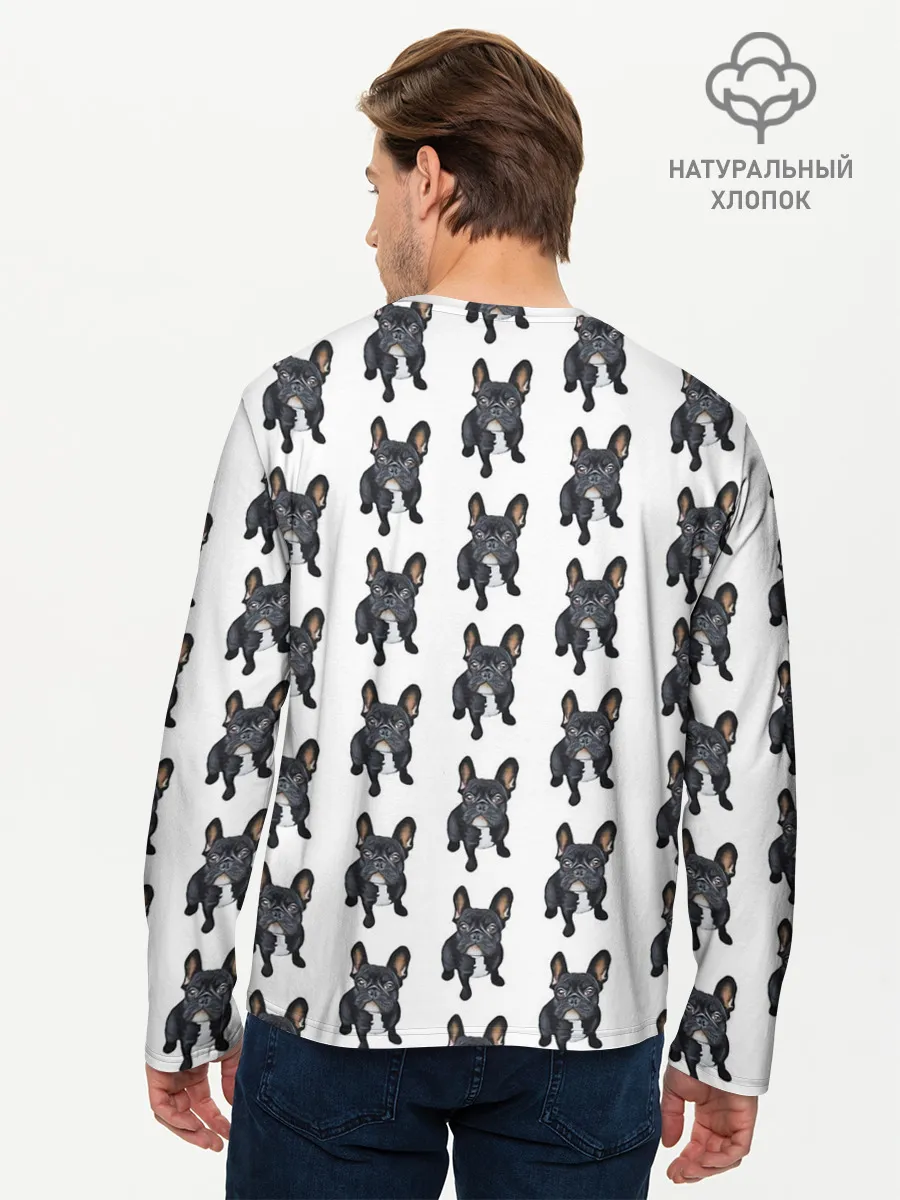 Мужской лонгслив базовый / Бульдожки