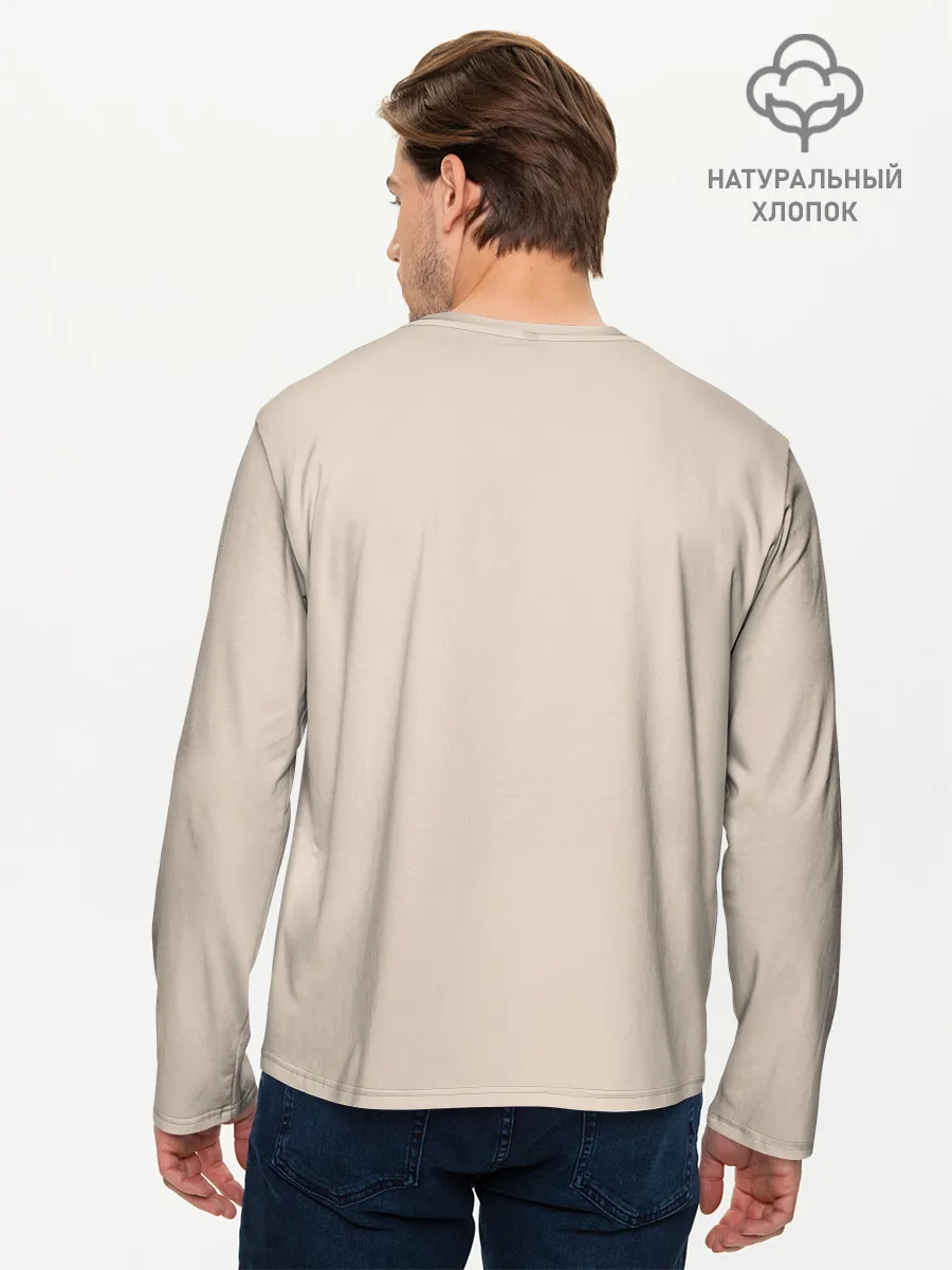 Мужской лонгслив базовый / Олени с рогами из бабочек