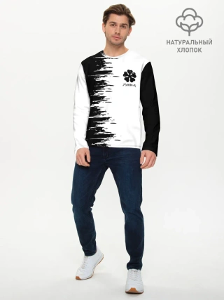 Мужской лонгслив базовый / Чёрный клевер,